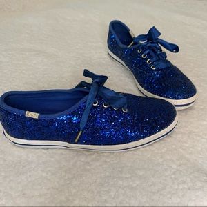 Keds x Kate Spade Champion Glitter Sneakers Blue